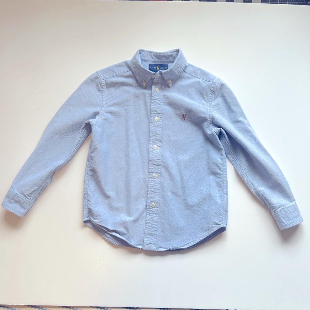 Ralph Lauren Light Blue Kids Button-Down Shirt -Sz 7